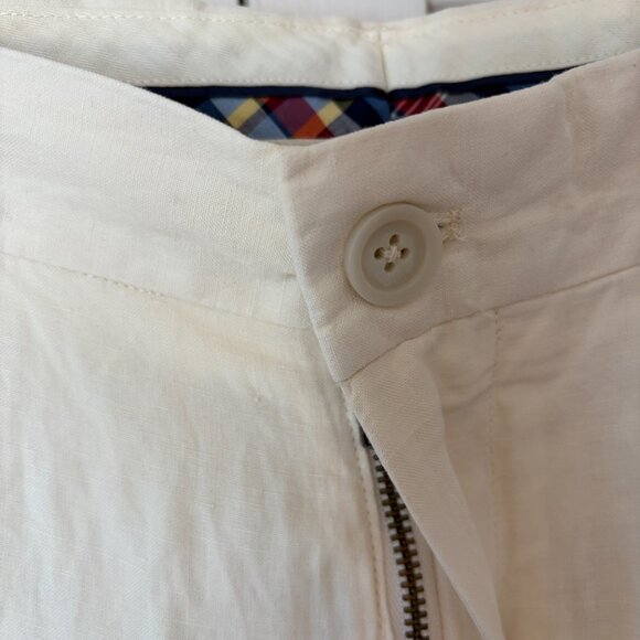 NWT Polo Ralph Lauren cream pants men's 32x32 linen silk *has flaw* - Picture 5 of 13
